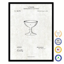 Load image into Gallery viewer, 1876 Wine Manufacture of Glassware Old Patent Art Print on Canvas Custom Framed Vintage Home Decor Wall Decoration Great for Gifts