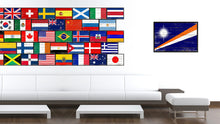 Load image into Gallery viewer, Marshall Islands Country National Flag Vintage Canvas Print with Picture Frame Home Decor Wall Art Collection Gift Ideas