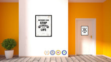 Load image into Gallery viewer, Nothing can stop God's plan for your life - Isaiah 14:27 Bible Verse Scripture Quote White Canvas Print with Picture Frame