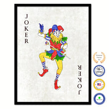 Load image into Gallery viewer, Joker Poker Decks of Vintage Cards Print on Canvas Black Custom Framed