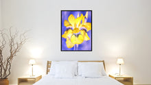 Load image into Gallery viewer, Yellow Iris Flower Framed Canvas Print Home Décor Wall Art