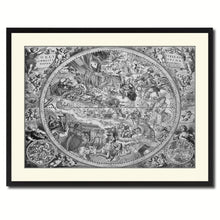 Load image into Gallery viewer, Christian Celestial Hemisphere Vintage B&W Map Canvas Print, Picture Frame Home Decor Wall Art Gift Ideas