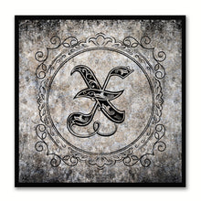 Load image into Gallery viewer, Alphabet X Black Canvas Print Black Frame Kids Bedroom Wall Décor Home Art