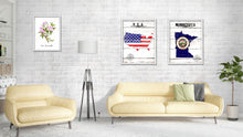 Load image into Gallery viewer, Minnesota Flag Gifts Home Decor Wall Art Canvas Print with Custom Picture Frame
