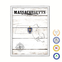 Load image into Gallery viewer, Massachusetts Flag Gifts Home Decor Wall Art Canvas Print with Custom Picture Frame
