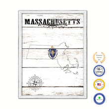 Load image into Gallery viewer, Massachusetts Flag Gifts Home Decor Wall Art Canvas Print with Custom Picture Frame