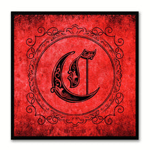 Load image into Gallery viewer, Alphabet C Red Canvas Print Black Frame Kids Bedroom Wall Décor Home Art