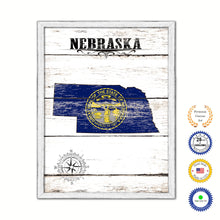 Load image into Gallery viewer, Nebraska Flag Gifts Home Decor Wall Art Canvas Print with Custom Picture Frame
