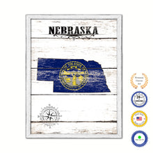 Load image into Gallery viewer, Nebraska Flag Gifts Home Decor Wall Art Canvas Print with Custom Picture Frame