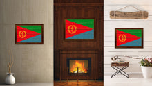Load image into Gallery viewer, Eritrea Country Flag Vintage Canvas Print with Brown Picture Frame Home Decor Gifts Wall Art Decoration Artwork