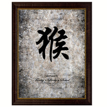 Load image into Gallery viewer, Zodiac Monkey Horoscope Canvas Print Brown Picture Frame Home Decor Wall Art Gift Ideas