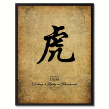 Load image into Gallery viewer, Zodiac Tiger Horoscope Canvas Print Black Picture Frame Gifts Home Decor Wall Art Decoration