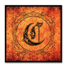Load image into Gallery viewer, Alphabet C Orange Canvas Print Black Frame Kids Bedroom Wall Décor Home Art