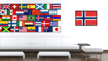 Load image into Gallery viewer, Norway Country National Flag Vintage Canvas Print with Picture Frame Home Decor Wall Art Collection Gift Ideas