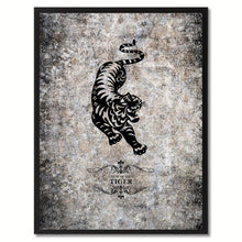 Load image into Gallery viewer, Zodiac Tiger Horoscope Canvas Print, Black Picture Frame Home Decor Wall Art Gift