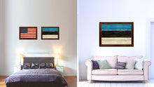 Load image into Gallery viewer, Estonia Country Flag Texture Canvas Print with Brown Custom Picture Frame Home Decor Gift Ideas Wall Art Decoration