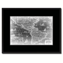 Load image into Gallery viewer, America Vintage Monochrome Map Canvas Print, Gifts Picture Frames Home Decor Wall Art