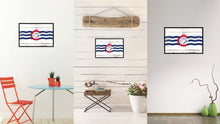 Load image into Gallery viewer, Cincinnati City Ohio State Flag Vintage Canvas Print with Black Picture Frame Home Decor Wall Art Collectible Decoration Artwork Gifts