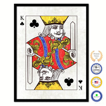 Load image into Gallery viewer, King Clover Poker Decks of Vintage Cards Print on Canvas Black Custom Framed
