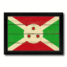 Load image into Gallery viewer, Burundi Country Flag Vintage Canvas Print with Black Picture Frame Home Decor Gifts Wall Art Decoration Artwork