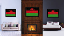 Load image into Gallery viewer, Malawi Country Flag Vintage Canvas Print with Black Picture Frame Home Decor Gifts Wall Art Decoration Artwork