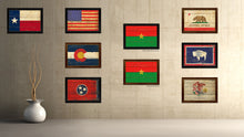 Load image into Gallery viewer, Burkina Faso Country Flag Vintage Canvas Print with Black Picture Frame Home Decor Gifts Wall Art Decoration Artwork