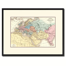 Load image into Gallery viewer, Europe In The Middle Ages Crusades Vintage Antique Map Wall Art Home Decor Gift Ideas Canvas Print Custom Picture Frame