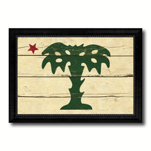 Load image into Gallery viewer, South Carolina Palmetto Guard Military Flag Vintage Canvas Print with Black Picture Frame Home Decor Wall Art Decoration Gift Ideas