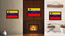 Load image into Gallery viewer, Venezuela Country Flag Vintage Canvas Print with Brown Picture Frame Home Decor Gifts Wall Art Decoration Artwork