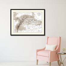 Load image into Gallery viewer, Columbia Venezuela Guianna Vintage Sepia Map Canvas Print, Picture Frame Gifts Home Decor Wall Art Decoration