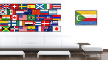 Load image into Gallery viewer, Comoros Country National Flag Vintage Canvas Print with Picture Frame Home Decor Wall Art Collection Gift Ideas