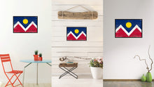 Load image into Gallery viewer, Denver City Colorado State Flag Vintage Canvas Print with Black Picture Frame Home Decor Wall Art Collectible Decoration Artwork Gifts