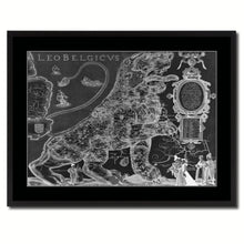 Load image into Gallery viewer, Leo Belgicvs Vintage Monochrome Map Canvas Print, Gifts Picture Frames Home Decor Wall Art