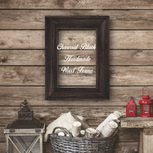 Load image into Gallery viewer, Charcoal Black Shabby Chic Home Decor Custom Frame Great for Farmhouse Vintage Rustic Wood Picture Frame
