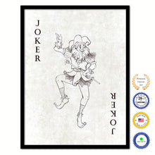 Load image into Gallery viewer, Joker Poker Decks of Vintage Cards Print on Canvas Black Custom Framed