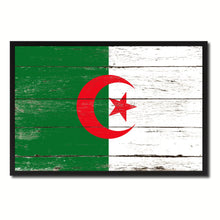 Load image into Gallery viewer, Algeria Country National Flag Vintage Canvas Print with Picture Frame Home Decor Wall Art Collection Gift Ideas