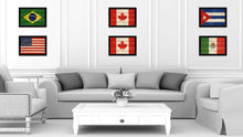 Load image into Gallery viewer, Canada Country Flag Texture Canvas Print with Black Picture Frame Home Decor Wall Art Decoration Collection Gift Ideas