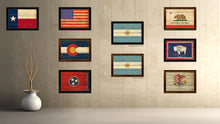 Load image into Gallery viewer, Argentina Country Flag Vintage Canvas Print with Black Picture Frame Home Decor Gifts Wall Art Decoration Artwork