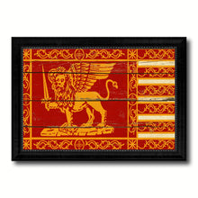 Load image into Gallery viewer, Republic of Venice City Italy Country Vintage Flag Canvas Print Black Picture Frame