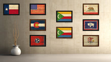 Load image into Gallery viewer, Comoros Country Flag Vintage Canvas Print with Black Picture Frame Home Decor Gifts Wall Art Decoration Artwork