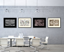 Load image into Gallery viewer, Macro Closeup Vintage Monochrome Map Canvas Print, Gifts Picture Frames Home Decor Wall Art