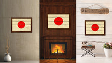 Load image into Gallery viewer, Japan Country Flag Vintage Canvas Print with Brown Picture Frame Home Decor Gifts Wall Art Decoration Artwork
