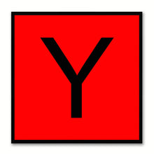 Load image into Gallery viewer, Alphabet Y Red Canvas Print Black Frame Kids Bedroom Wall Décor Home Art