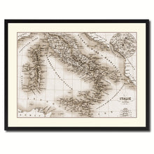 Load image into Gallery viewer, Italy Rome Vintage Sepia Map Canvas Print, Picture Frame Gifts Home Decor Wall Art Decoration