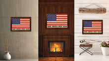 Load image into Gallery viewer, Make America Great Again USA Flag Vintage Canvas Print with Brown Picture Frame Gifts Ideas Home Decor Wall Art Decoration