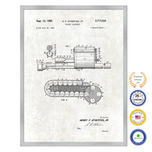 Load image into Gallery viewer, 1955 Rocket Launcher Old Patent Art Print on Canvas Custom Framed Vintage Home Decor Wall Decoration Great for Gifts