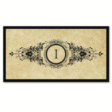 Load image into Gallery viewer, Alphabet Letter I Brown Canvas Print Black Frame Kids Bedroom Wall Décor Home Art
