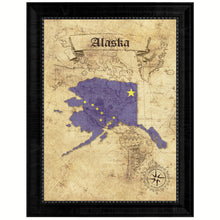 Load image into Gallery viewer, Alaska State Vintage Map Gifts Home Decor Wall Art Office Decoration
