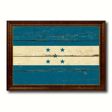 Load image into Gallery viewer, Honduras Country Flag Vintage Canvas Print with Brown Picture Frame Home Decor Gifts Wall Art Decoration Artwork