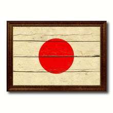 Load image into Gallery viewer, Japan Country Flag Vintage Canvas Print with Brown Picture Frame Home Decor Gifts Wall Art Decoration Artwork